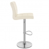 Sgabello Ecopelle Cromo Satinato - Breakfast Crema