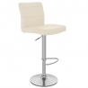 Sgabello Ecopelle Cromo Satinato - Breakfast Crema