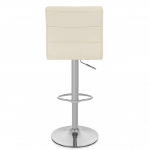 Sgabello Ecopelle Cromo Satinato - Breakfast Crema
