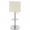 Sgabello Ecopelle Cromo Satinato - Breakfast Crema