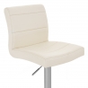 Sgabello Ecopelle Cromo Satinato - Breakfast Crema