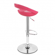 Sgabello Plastica Cromato - Crescent Rosa
