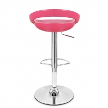 Sgabello Plastica Cromato - Crescent Rosa