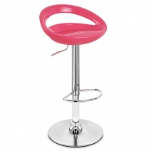 Sgabello Plastica Cromato - Crescent Rosa