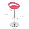 Sgabello Plastica Cromato - Crescent Rosa