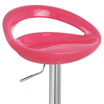 Sgabello Plastica Cromato - Crescent Rosa