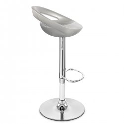 Sgabello Plastica Cromato - Crescent Arrancione