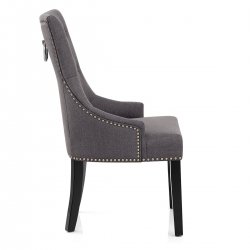 Sedia Tessuto Legno - Ascot Grigio Scuro