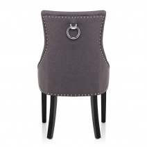 Sedia Tessuto Legno - Ascot Grigio Scuro