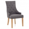 Sedia Tessuto Quercia - Ascot Grigio Scuro