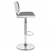 Sgabello Similpelle Cromato - Edge Grigio