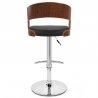 Sgabello Legno Cromato - Eve Noce