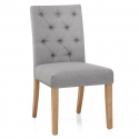 Sedie Quercia Tessuto - Barrington Grigio