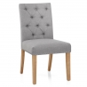Sedie Quercia Tessuto - Barrington Grigio