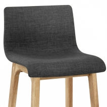 Sgabello Tessuto Legno - Drift Grigio scuro