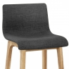 Sgabello Tessuto Legno - Drift Grigio scuro