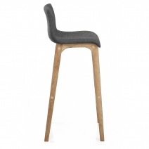 Sgabello Tessuto Legno - Drift Grigio scuro