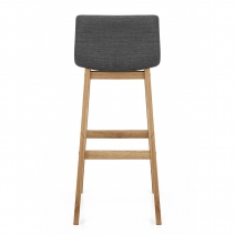 Sgabello Tessuto Legno - Drift Grigio scuro