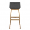 Sgabello Tessuto Legno - Drift Grigio scuro