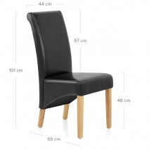 Sedia Pelle rigenerata Legno - Carlo Quercia