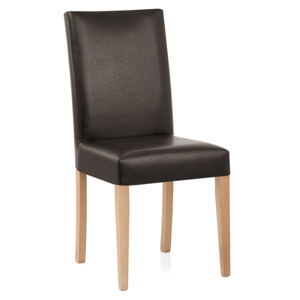 Sedia Pelle rigenerata Legno - Chicago Quercia