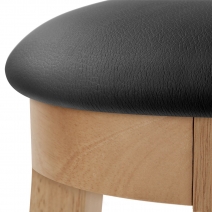 Sgabello Ecopelle Rovere - Ikon Nero