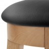 Sgabello Ecopelle Rovere - Ikon Nero