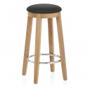 Sgabello Ecopelle Rovere - Ikon Nero
