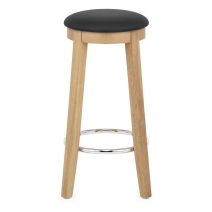 Sgabello Ecopelle Rovere - Ikon Nero