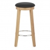 Sgabello Ecopelle Rovere - Ikon Nero