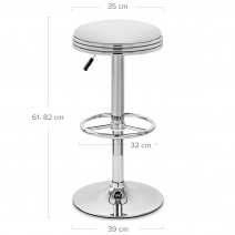 Sgabello da bar Ecopelle Cromato - Java