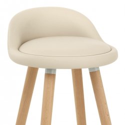 Sgabello Ecopelle Legno - Jive Nero