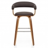 Sgabello Ecopelle Legno - Ontario Marrone