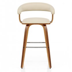 Sgabello Ecopelle Legno - Ontario Marrone