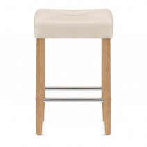 Sgabello Ecopelle Legno - Otis Quercia Crema