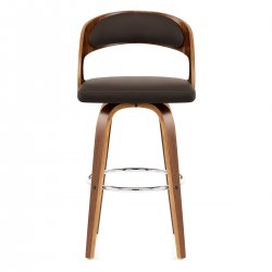 Sgabello Ecopelle Legno -...