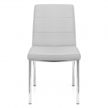 Sedia Ecopelle Cromato - Breakfast Grigio