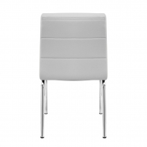 Sedia Ecopelle Cromato - Breakfast Grigio