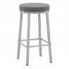 Sgabello Ecopelle Satinato - Vision Grigio