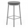 Sgabello Ecopelle Satinato - Vision Grigio