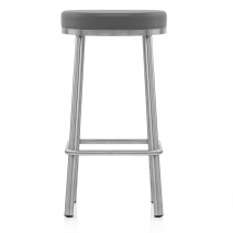 Sgabello Ecopelle Satinato - Vision Grigio