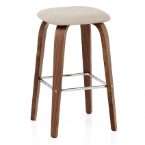 Sgabello legno tessuto - Stockholm Crema