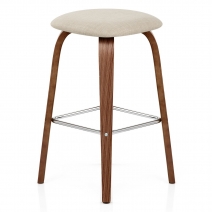 Sgabello legno tessuto - Stockholm Crema