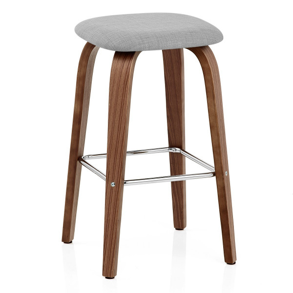 Sgabello legno tessuto - Stockholm Grigio Sgabello legno tessuto - Stockholm Grigio