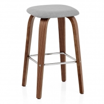 Sgabello legno tessuto - Stockholm Grigio