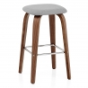 Sgabello legno tessuto - Stockholm Grigio