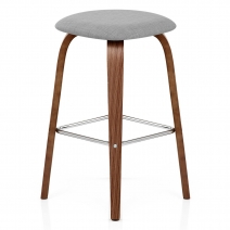 Sgabello legno tessuto - Stockholm Grigio