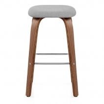 Sgabello legno tessuto - Stockholm Grigio