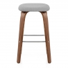 Sgabello legno tessuto - Stockholm Grigio