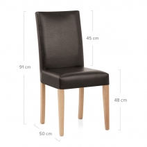 Sedia Pelle rigenerata Legno - Chicago Quercia